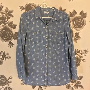 Blue Jean & Rose Design Shirt